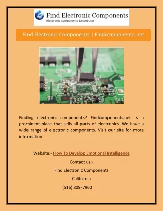Find Electronic Components | Findcomponents.net