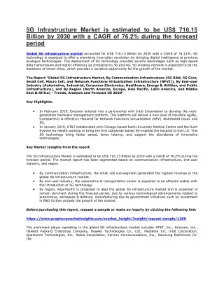 5g infrastructure market is estimated