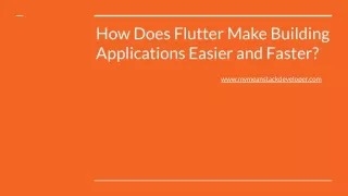 Mean-How Does Flutter Make Building Applications Easier and Faster