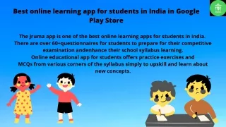 Best online learning app for students in India in Google Play Store