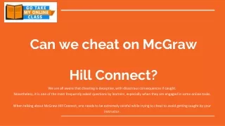 Can we cheat on McGraw Hill Connect?