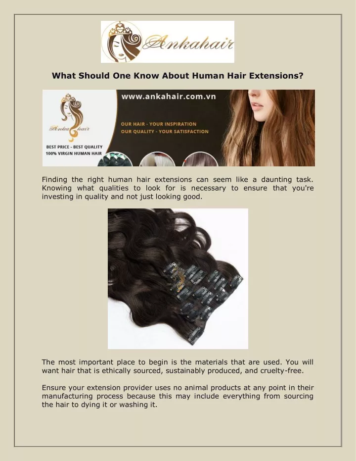 what should one know about human hair extensions