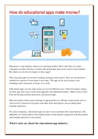 how do educational apps make money