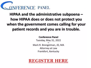 How HIPAA protects PHI - HIPAA and the Administrative Subpoena