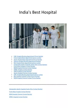 india s best hospital