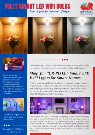 QR-PIXEL Fully Smart LED WiFi Bulbs