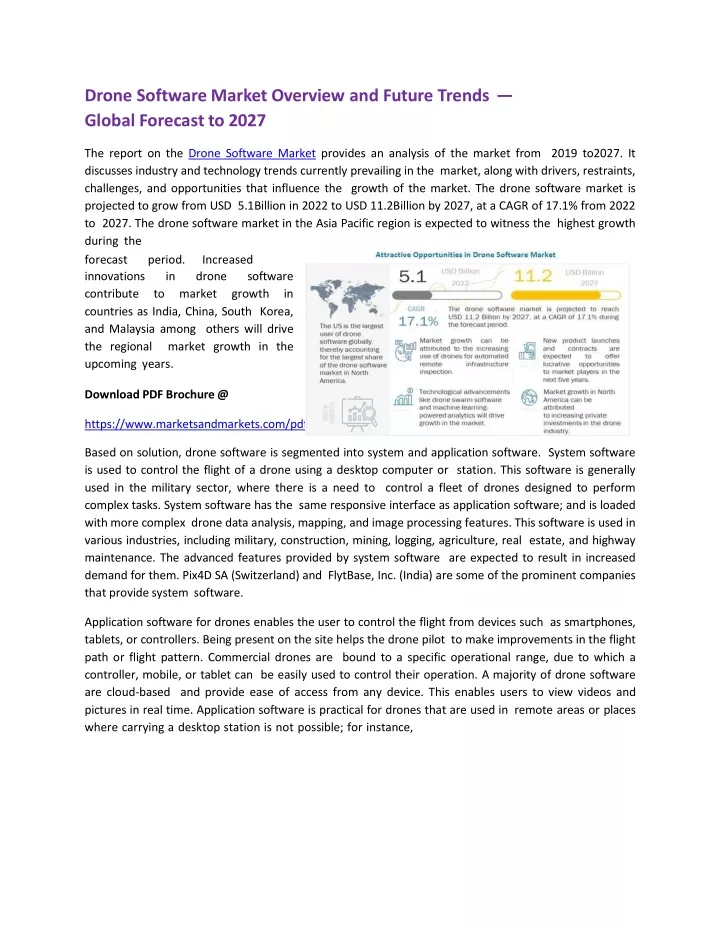 drone software market overview and future trends