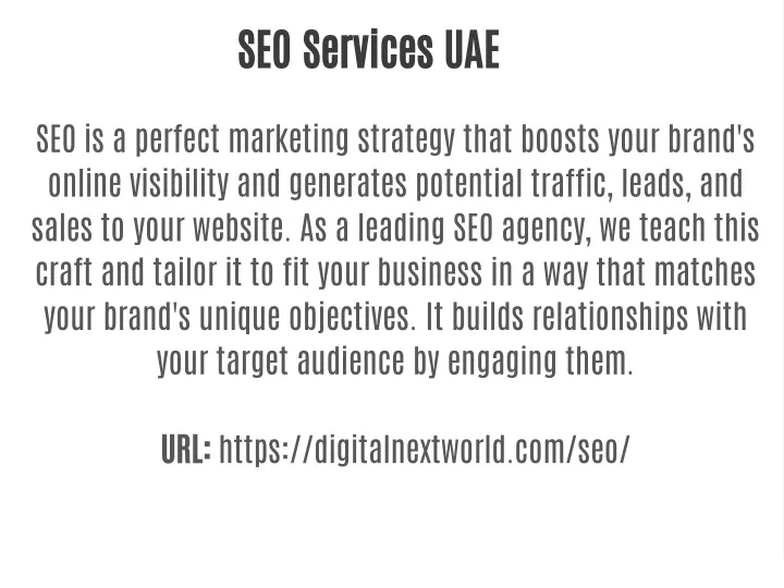 PPT - SEO Services UAE PowerPoint Presentation, free download - ID:11401087