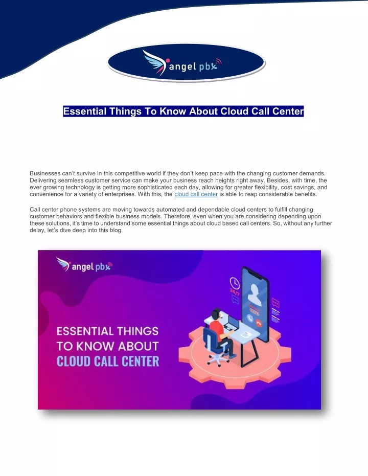 essential things to know about cloud call center