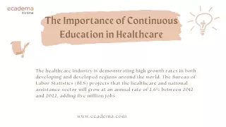 the importance of continuous education