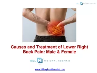 Causes and Treatment of Lower Right Back Pain - Male & Female
