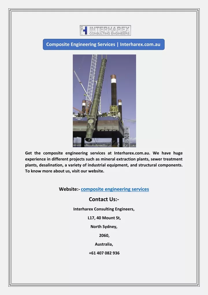 composite engineering services interharex com au