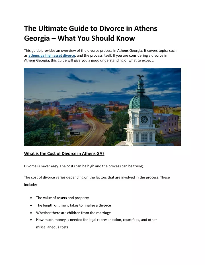 the ultimate guide to divorce in athens georgia what you should know
