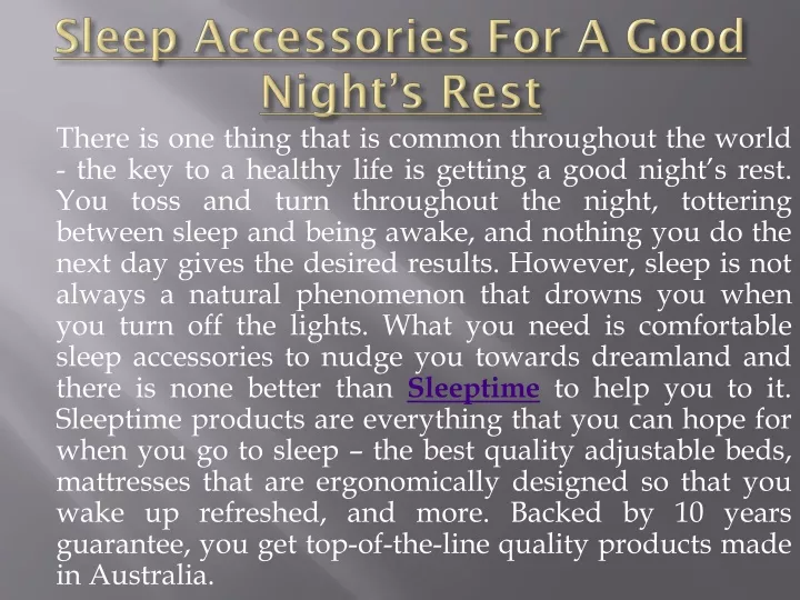 sleep accessories for a good night s rest