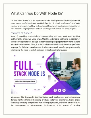 what can you do with node js