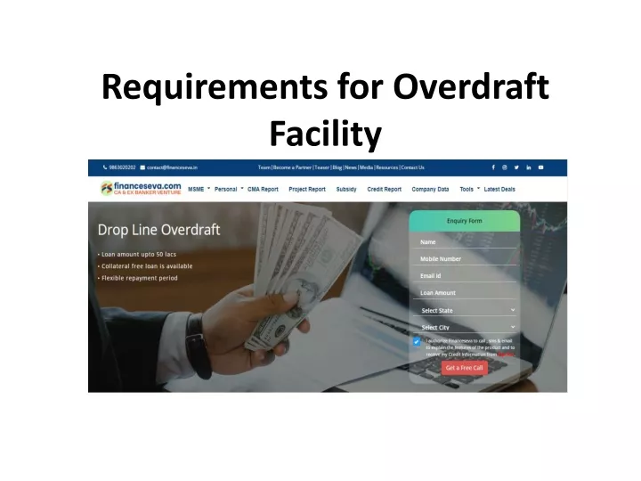 requirements for overdraft facility