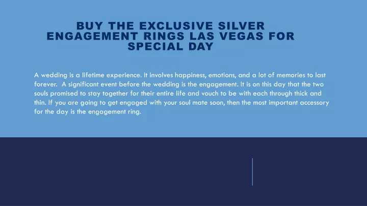buy the exclusive silver engagement rings las vegas for special day