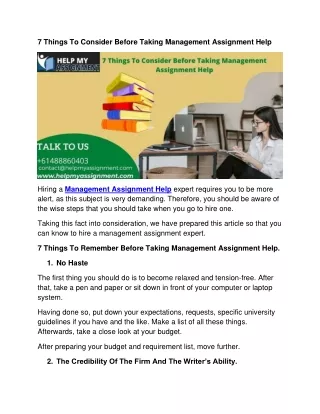 7 things to consider before taking management