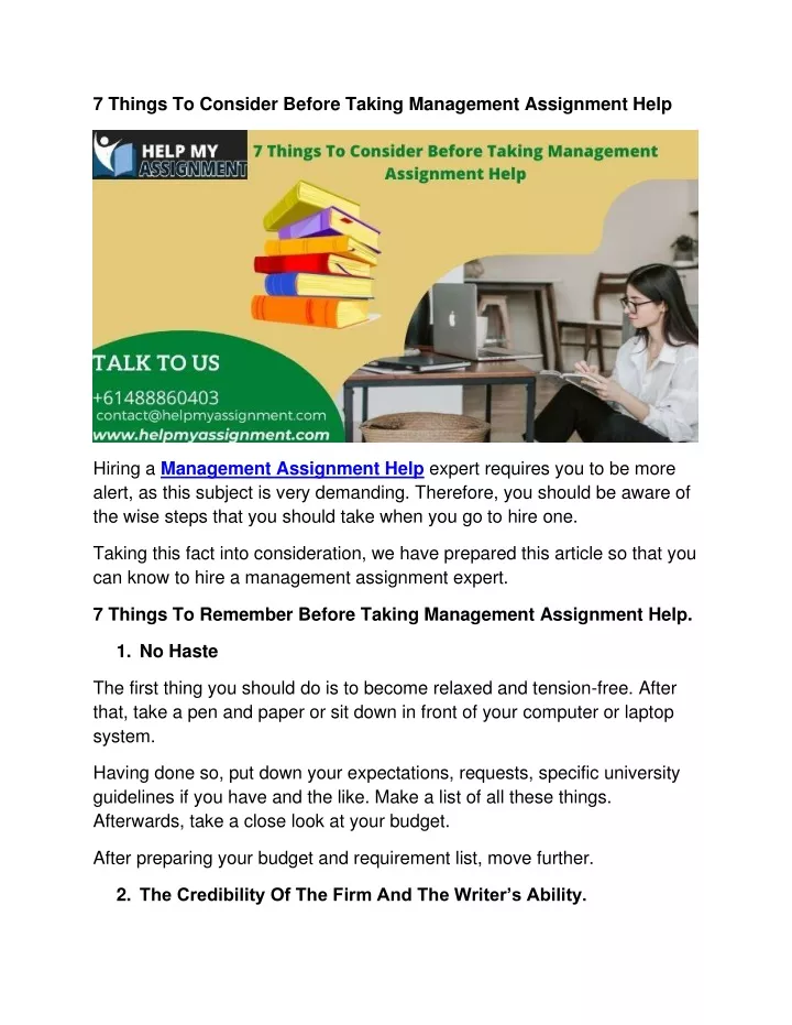 7 things to consider before taking management