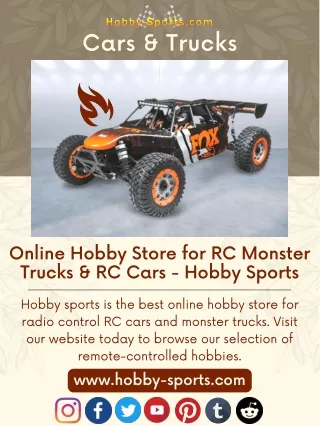 Online Hobby Store for RC Monster Trucks & RC Cars - Hobby Sports