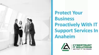 Protect Your Business Proactively With IT Support Services In Anaheim