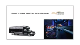 4 Reasons To Consider A Good Party Bus For Your Journey