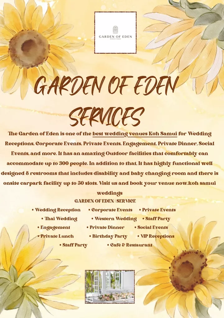 garden of eden services the garden of eden