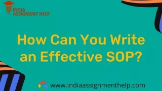 how can you write an effective sop
