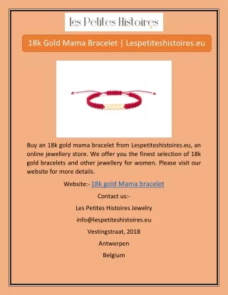 18k Gold Mama Bracelet | Lespetiteshistoires.eu