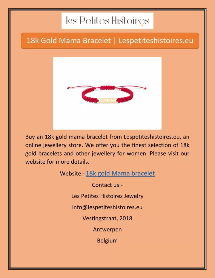 18k gold mama bracelet lespetiteshistoires eu