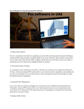 top 10 benefits of using restaurant pos software