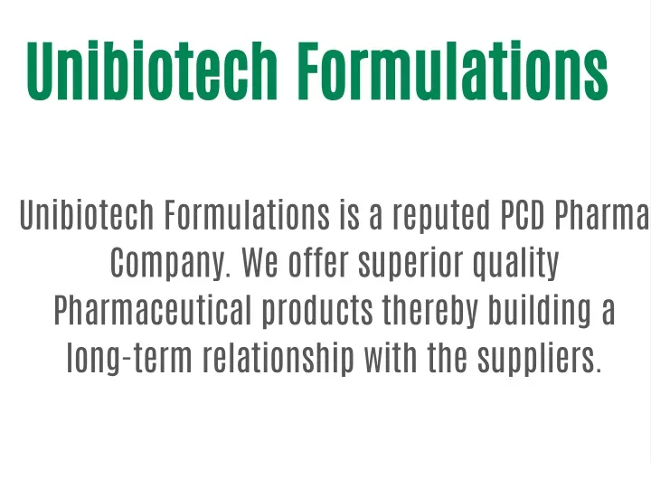 unibiotech formulations