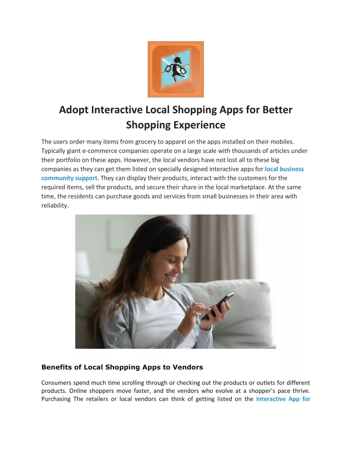 adopt interactive local shopping apps for better