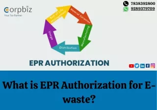 What is EPR Authorization for E-waste?