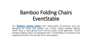 bamboo folding chairs eventstable