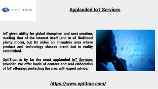 Applauded IoT Services