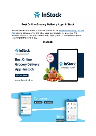 best online grocery delivery app instock