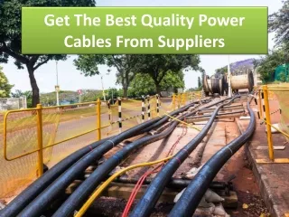 Advantages of power cable lines