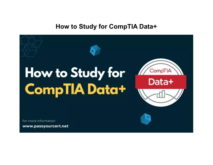 how to study for comptia data