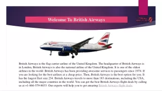 British Airways Flight Booking & Deals  1-866-579-8033