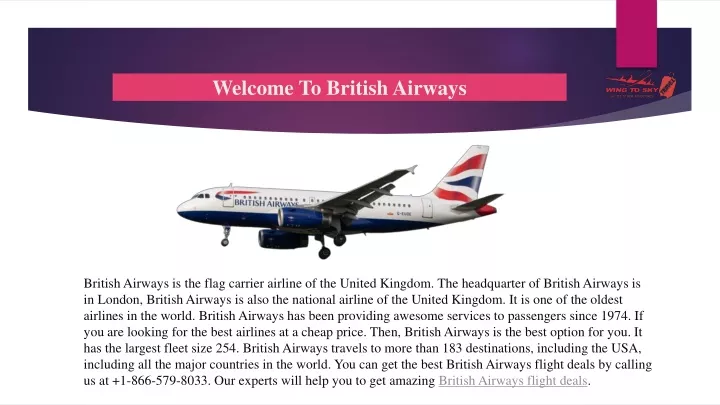 welcome to british airways