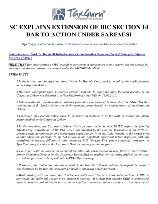 sc explains extension of ibc section 14 bar to action under sarfaesi