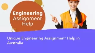 Unique Engineering Assignment Help in Australia
