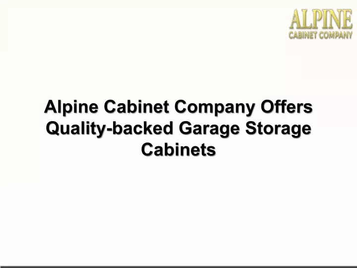 alpine cabinet company offers quality backed