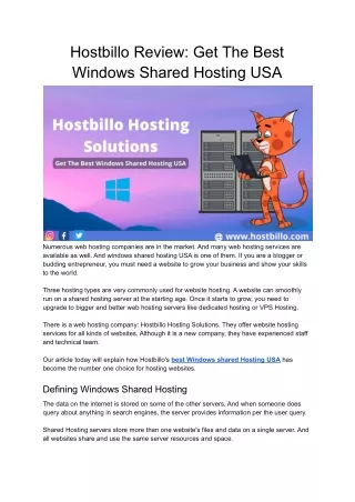 hostbillo review get the best windows shared