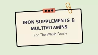 Liquid Iron Supplements and Multivitamins For Your Family