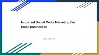 Important Social Media Marketing For Small Businesses