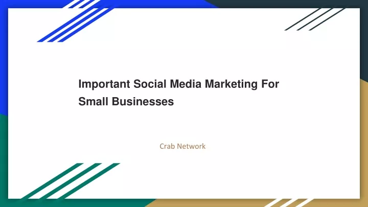 important social media marketing for small businesses