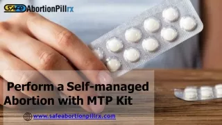 Perform a self-managed abortion with MTP Kit