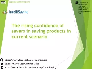 The rising confidence of savers in saving products in current scenario